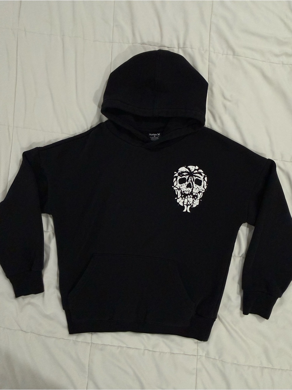 Hurley - Boys Icon Bone Typography Hoodie